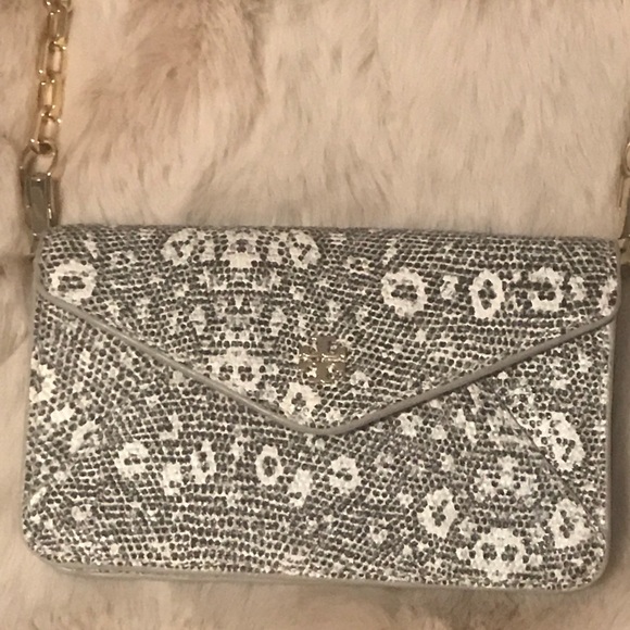 RARE Tory Burch Snakeskin Mini Crossbody Bag - Picture 2 of 8